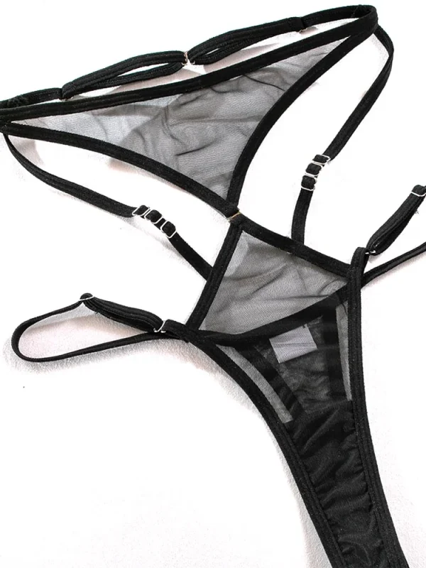 teddy-lingerie-mesh-black-hollow-suit-7 lingerie teddy