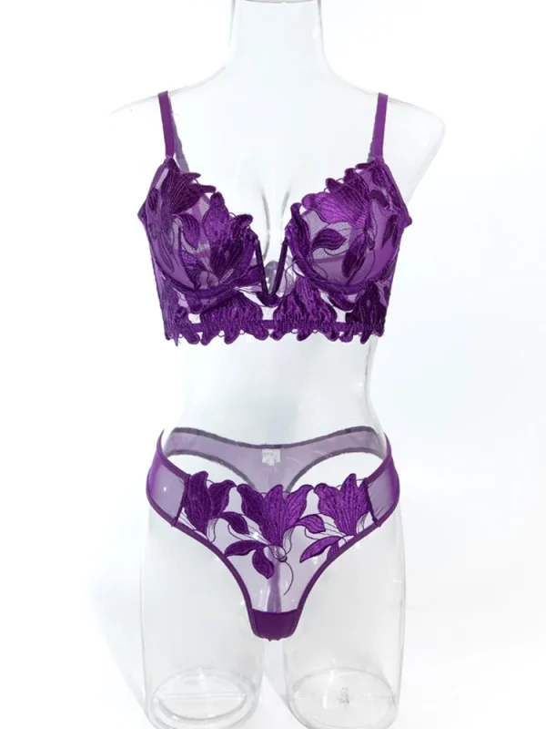 teddy-lingerie-mesh-embroidered-underwear-set-9 lingerie teddy