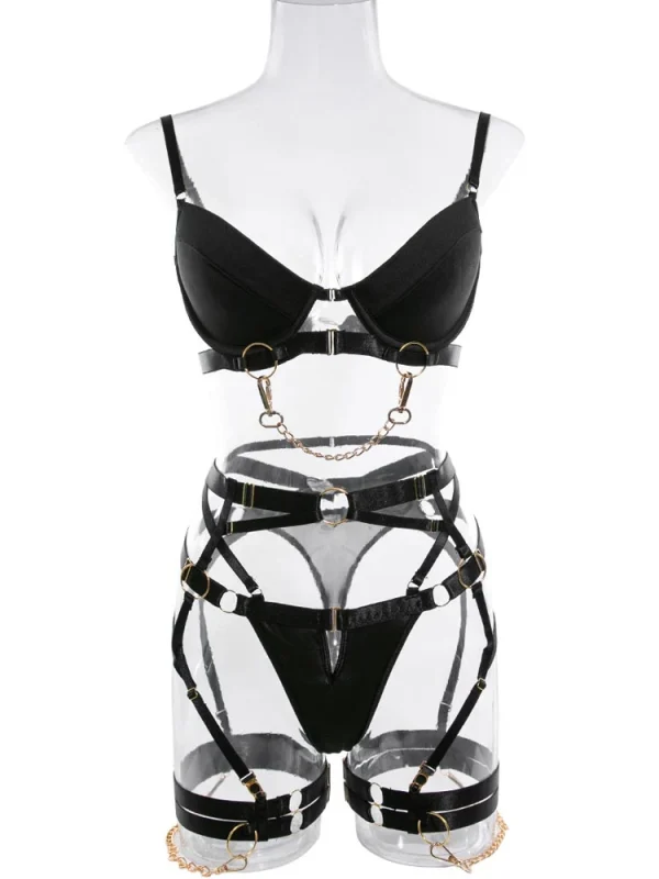 teddy-lingerie-metal-style-set-3 lingerie teddy