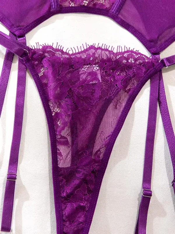 teddy-lingerie-purple-mesh-lace-set-8 sexy teddy lingerie