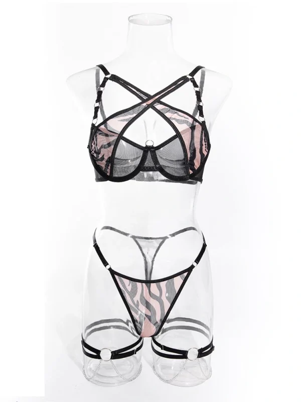 teddy-lingerie-zebra-texture-set-3 lingerie teddy