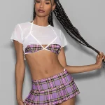 youthful-cosplay-purple-plaid-suit-1 sexy student palying