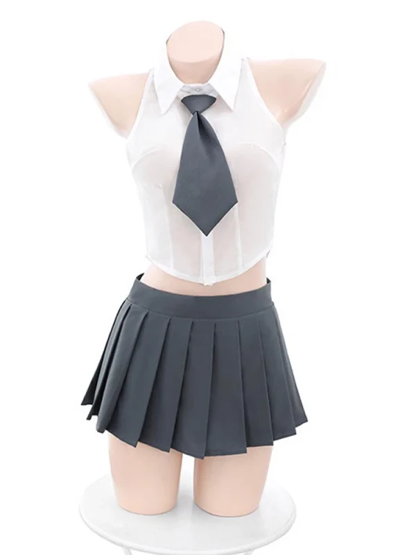 youthful-cosplay-split-white-gray-suit-4 sexy student palying