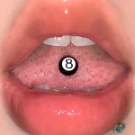 Body-Jewellery-Billiard-No.8-Stud-1 tongue piercing studs