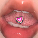 Body-Jewellery-Colorful-Heart-Tongue-Stud-2 tongue piercing studs