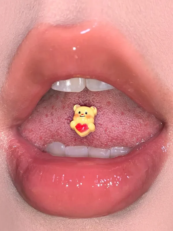 Body-Jewellery-Cute-Bear-Tongue-Stud-1 tongue piercing studs