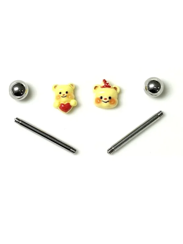 Body-Jewellery-Cute-Bear-Tongue-Stud-4 tongue piercing studs
