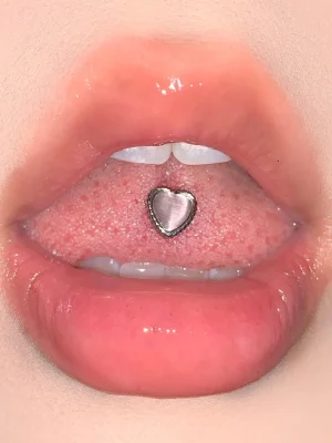 Body-Jewellery-Heart-Cat-Eye-Stone-Tongue-Stud-1 piercing jewellery
