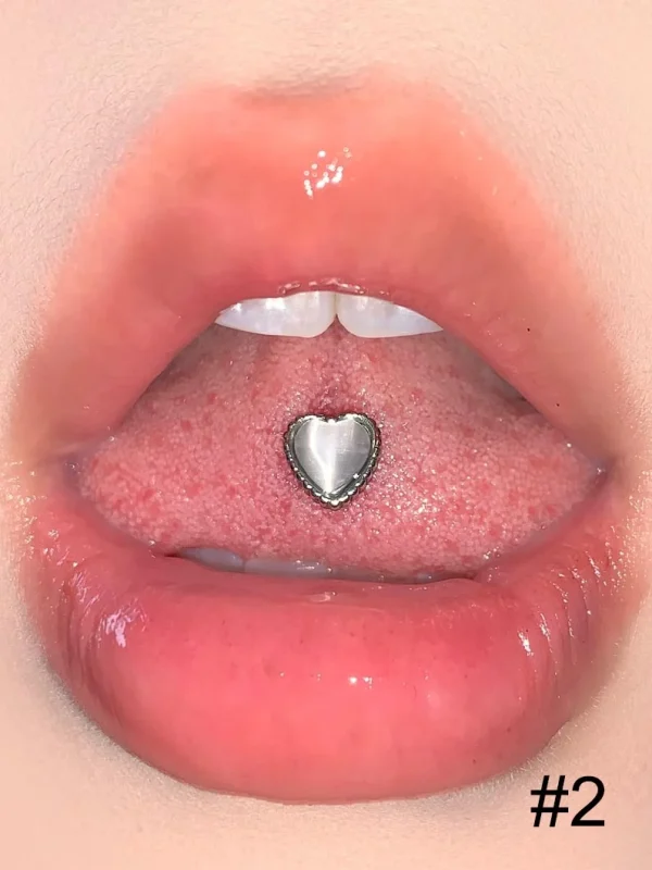 Body-Jewellery-Heart-Cat-Eye-Stone-Tongue-Stud-3 piercing jewellery