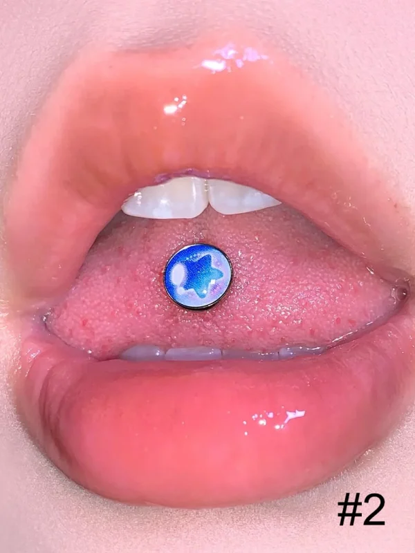 Body-Jewellery-Resin-Star-Tongue-Stud-3 tongue piercing studs