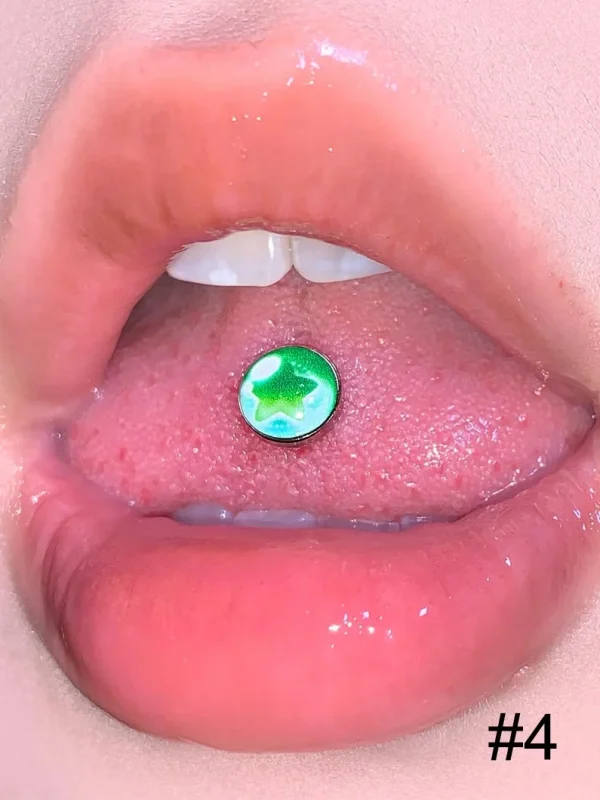 Body-Jewellery-Resin-Star-Tongue-Stud-5 tongue piercing studs