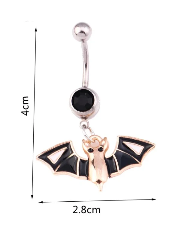 belly-button-piercing-ring-bat-body-jewelry-2 belly button jewellery