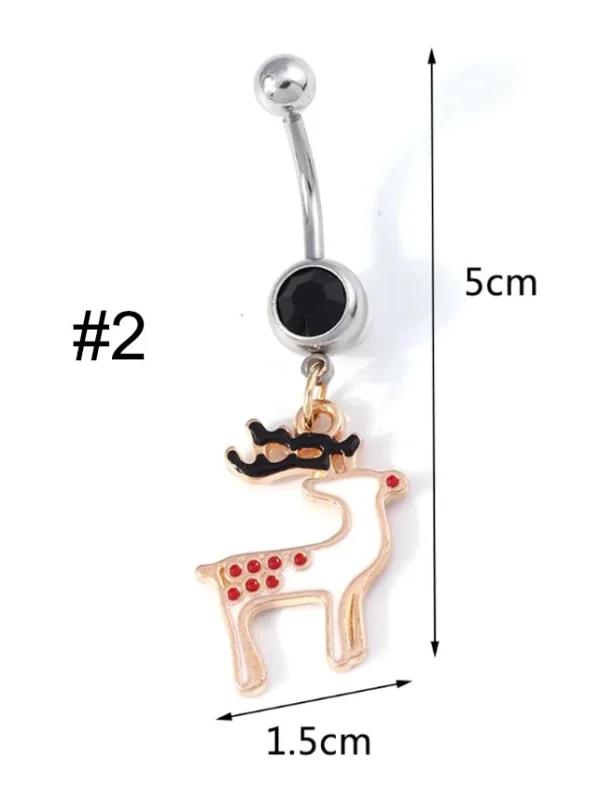 belly-button-piercing-ring-christma-collection-body-jewelry-5 belly button jewellery