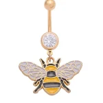 belly-button-piercing-ring-cute-bee-body-jewelry-1 belly button jewellery