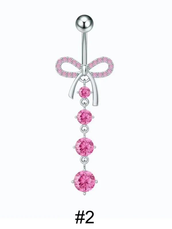 belly-button-piercing-ring-diamond-bow-body-jewelry-3 belly button jewellery