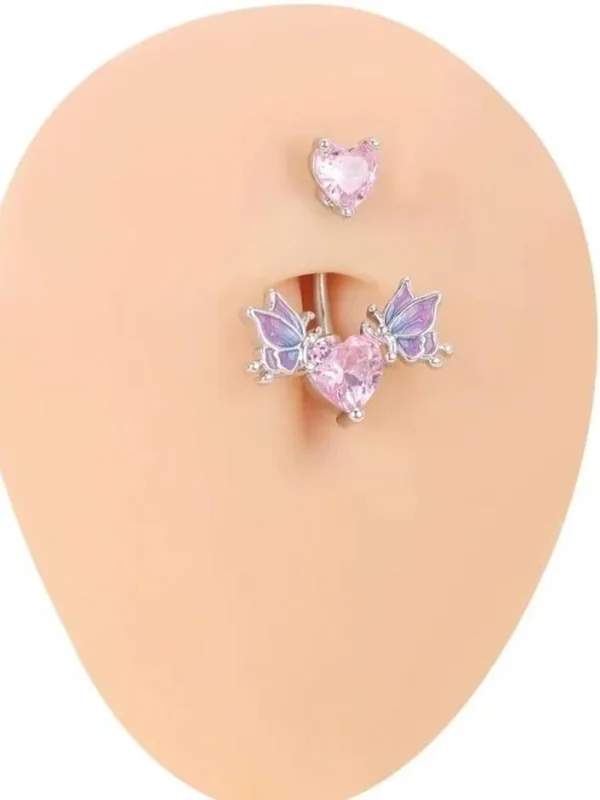 belly-button-piercing-ring-heart-butterfly-body-jewelry-6 belly button jewellery