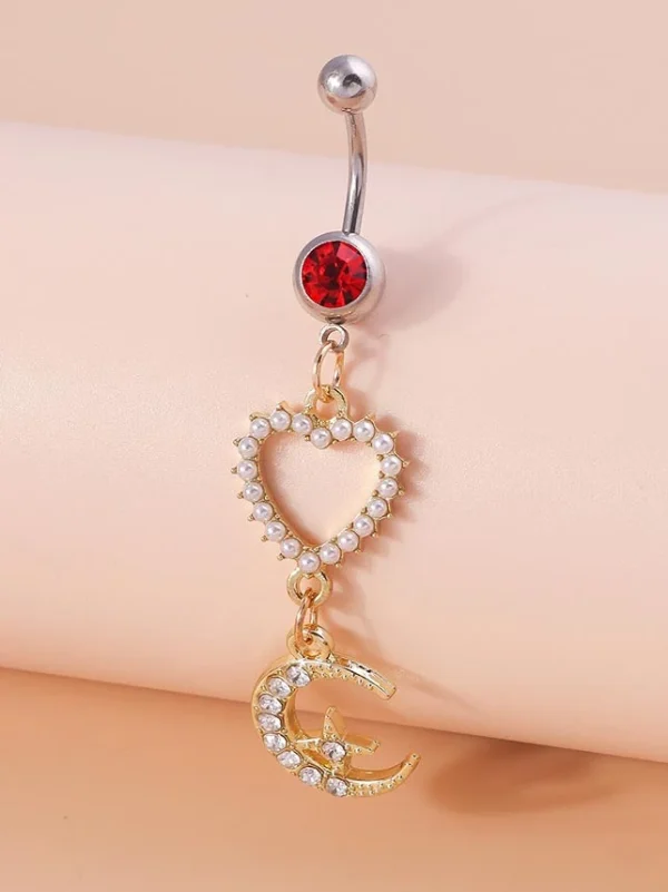 belly-button-piercing-ring-heart-moon-body-jewelry-3 belly button jewellery