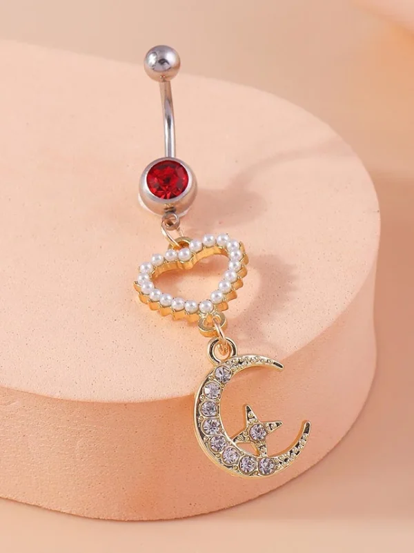 belly-button-piercing-ring-heart-moon-body-jewelry-4 belly button jewellery