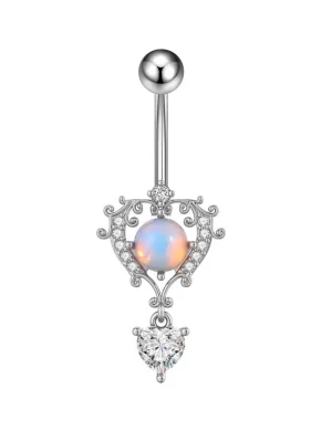 belly-button-piercing-ring-heart-opal-body-jewelry-1 belly button jewellery