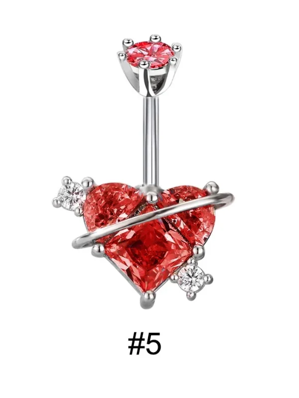 belly-button-piercing-ring-heart-rhinestone-body-jewelry-6 belly button jewellery