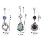 belly-button-piercing-ring-pine-stone-body-jewelry-3 belly button jewellery