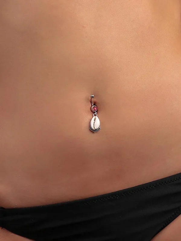 belly-button-piercing-ring-shell-body-jewelry-1 belly button jewellery