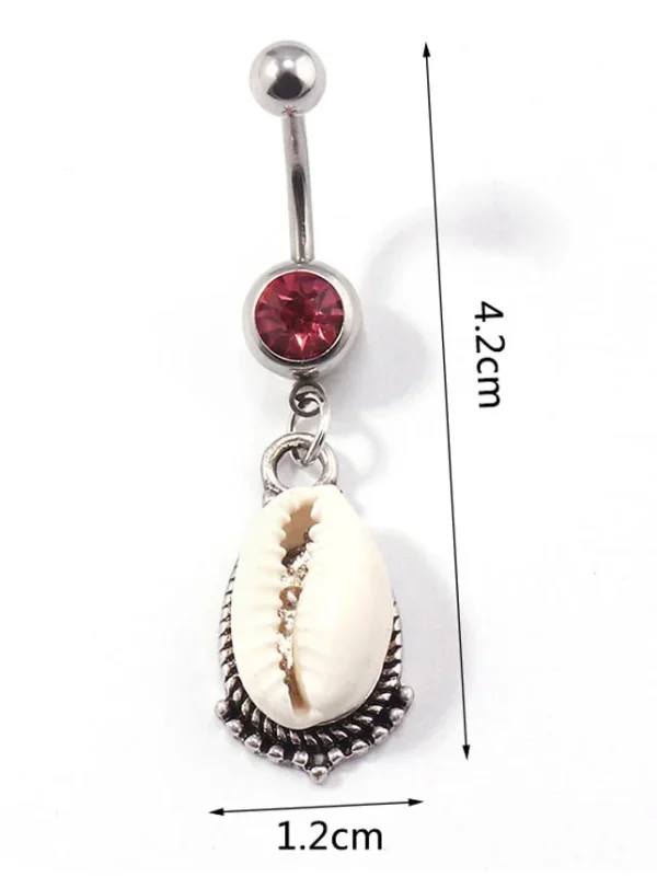 belly-button-piercing-ring-shell-body-jewelry-2 belly button jewellery