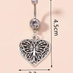 belly-button-piercing-ring-vintage-heart-body-jewelry-2 belly button jewellery