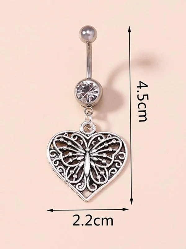 belly-button-piercing-ring-vintage-heart-body-jewelry-2 belly button jewellery