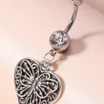 belly-button-piercing-ring-vintage-heart-body-jewelry-3 belly button jewellery