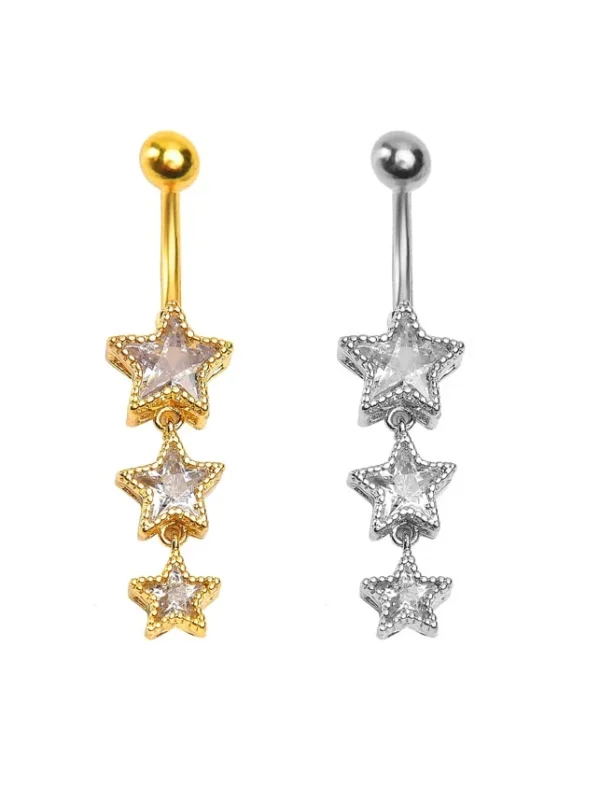 belly-button-piercing-ring-zircon-stars-body-jewelry-1 belly button jewellery