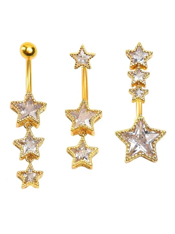 belly-button-piercing-ring-zircon-stars-body-jewelry-5 belly button jewellery