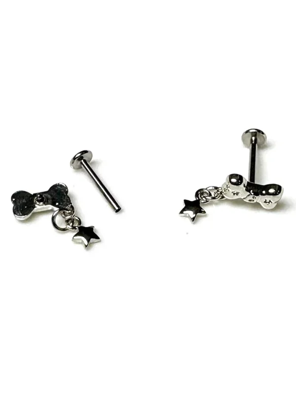 body-jewellery-bone-star-lip-piercing-rings-3 Body Jewellery Bone Star Lip Piercing Studs L110