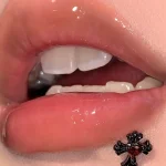 body-jewellery-cross-zircon-lip-piercing-studs-2 piercing jewelry