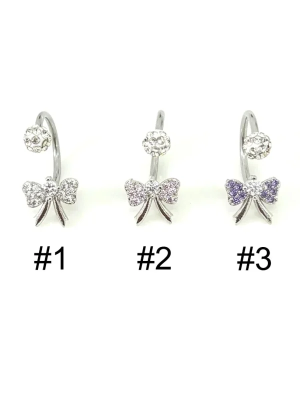 body-jewellery-zircon-bownot-lip-piercing-rings-5 Body Jewellery Zircon Bownot Lip Piercing Rings L111