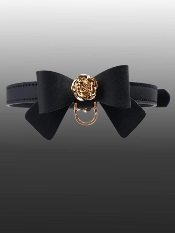 check-necklace-bow-rose-collar-1 choker necklaces