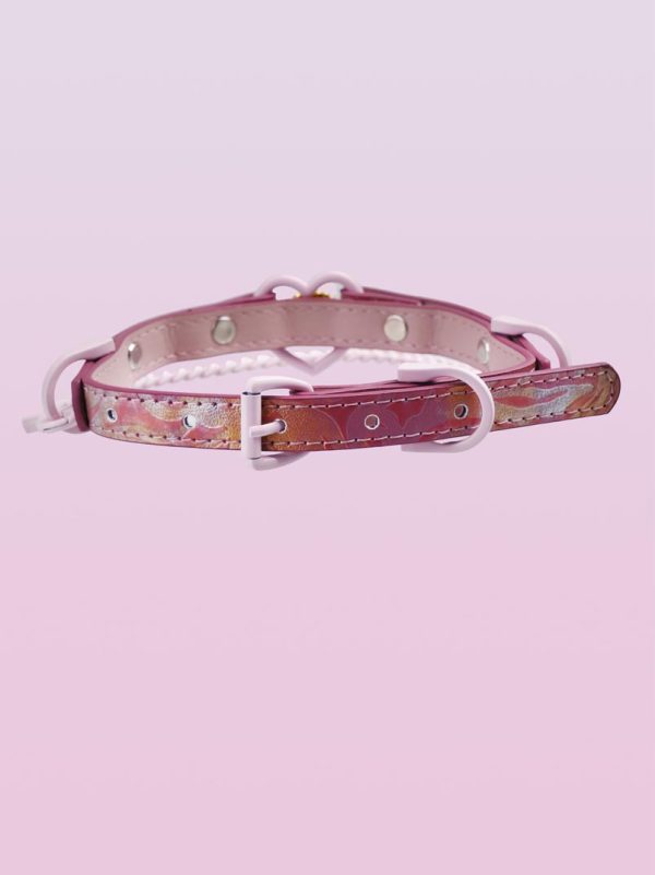 check-necklace-cute-pink-heart-collar-4 choker necklaces