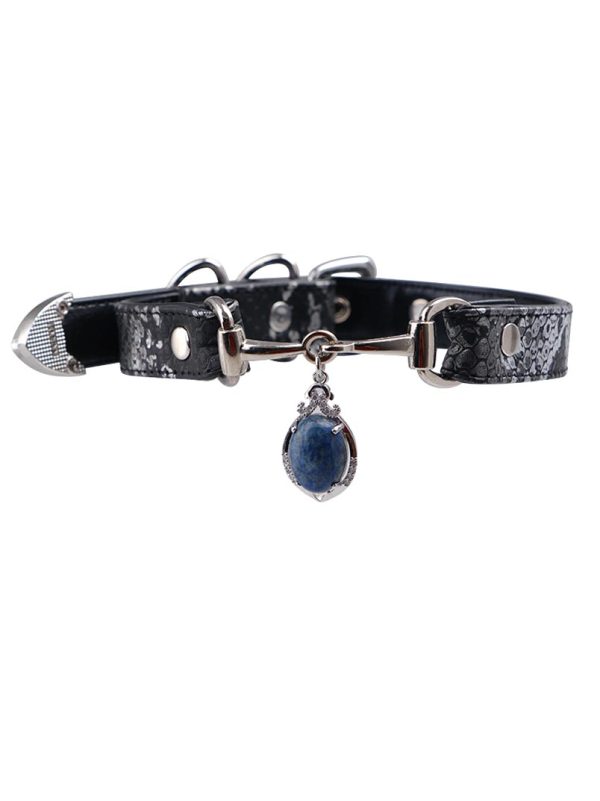 choker-necklace-blue-pendant-collar-1 choker necklaces