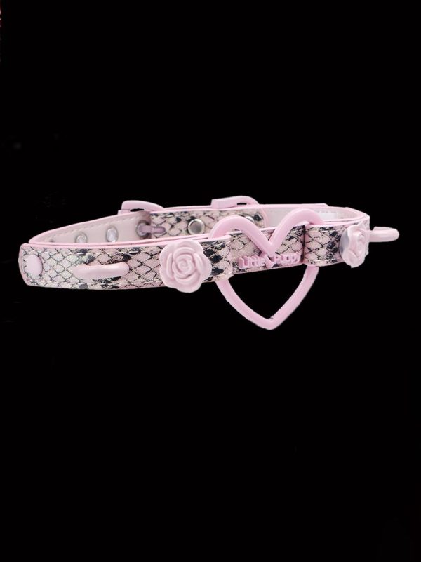 choker-necklace-pink-snake-pattern-collar-2 choker necklaces