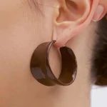 ear-piercing-jewelry-chocolate-enameel-ear-rings-1 hoop earrings