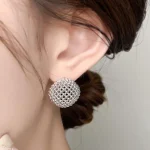 ear-piercing-jewelry-circle-hollow-ear-studs-4 sliver earrings