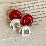 ear-piercing-jewelry-cute-circle-leaf-ear-studs-2 ear jewellery