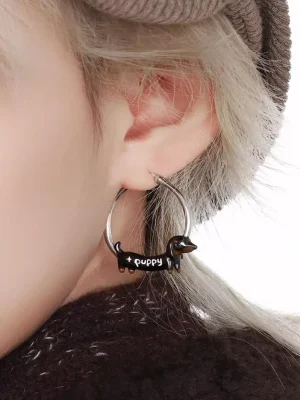 ear-piercing-jewelry-cute-dachshund-ear-ring-1 ear jewellery