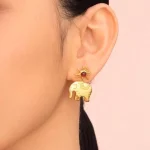 ear-piercing-jewelry-cute-elephant-ear-studs-1 gold earrings