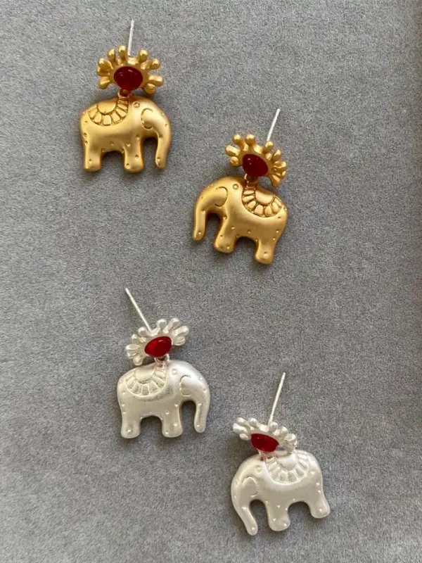 ear-piercing-jewelry-cute-elephant-ear-studs-3 gold earrings