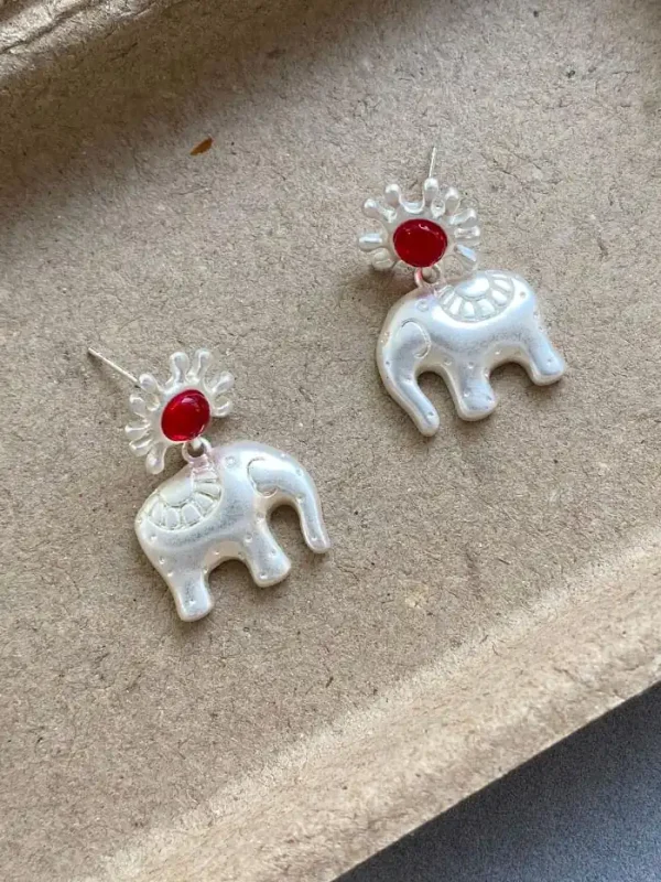 ear-piercing-jewelry-cute-elephant-ear-studs-4 sliver earrings