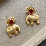 ear-piercing-jewelry-cute-elephant-ear-studs-5 gold earrings