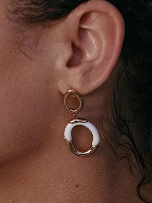 ear-piercing-jewelry-golden-enamel-ear-rings-1 gold earrings