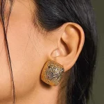 ear-piercing-jewelry-lave-texture-ear-studs-1 gold earrings