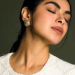 ear-piercing-jewelry-lave-texture-ear-studs-3 gold earrings